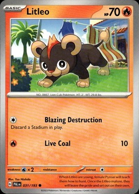 Litleo 031/193 Paldea Evolved Ungraded
