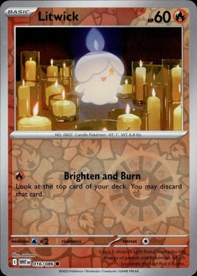 Litwick 016/086 White Flare Ungraded
