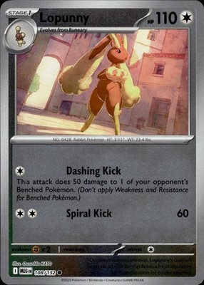 Lopunny 108/132 Mega Evolution Ungraded