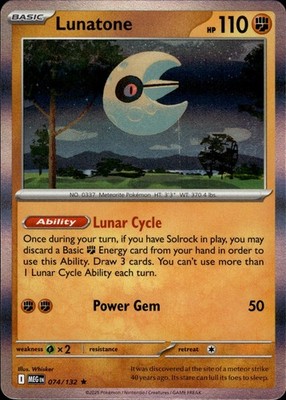 Lunatone 074/132 Mega Evolution Ungraded