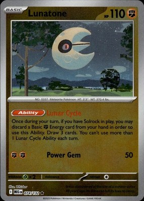 Lunatone 074/132 Mega Evolution Ungraded