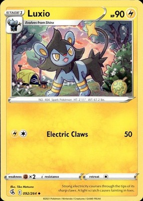 Luxio 092/264 Fusion Strike Ungraded