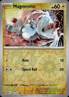 Magnemite 063/197 Obsidian Flames Ungraded
