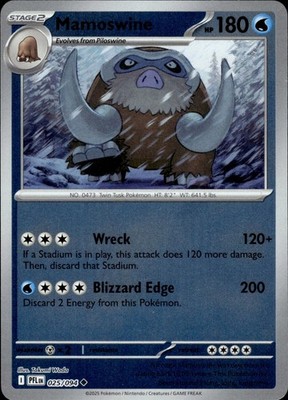 Mamoswine 025/094 Phantasmal Flames Ungraded