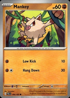 Mankey 106/193 Paldea Evolved Ungraded