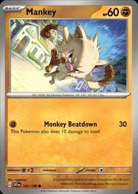 Mankey 107/198 Scarlet & Violet Ungraded