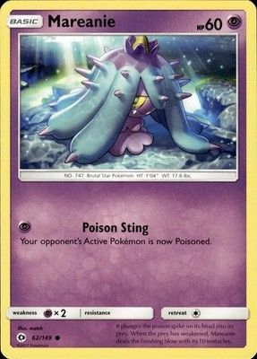 Mareanie 62/149 SM Base Set Ungraded