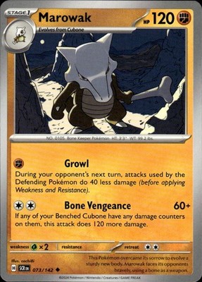 Marowak 73/142 Stellar Crown Ungraded