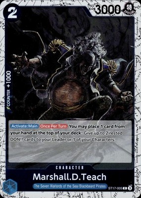 Marshall.D.Teach (Pirate Foil) ST17-005 Premium Booster -The Best- Vol. 2 Ungraded
