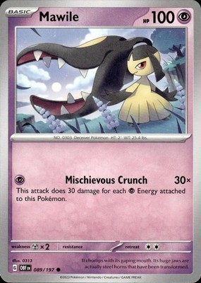 Mawile 089/197 Obsidian Flames Ungraded