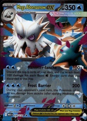 Mega Abomasnow ex 036/132 Mega Evolution Ungraded