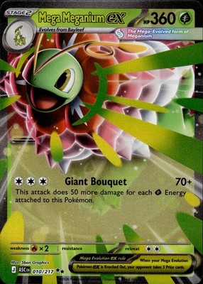 Mega Meganium ex 010/217 Ascended Heroes Ungraded