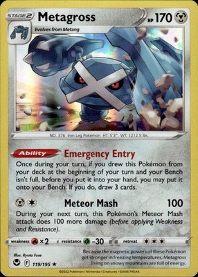 Metagross 119/195 Silver Tempest Ungraded