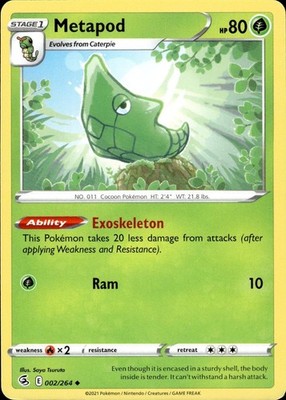 Metapod 002/264 Fusion Strike Ungraded
