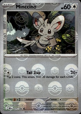 Minccino (Poke Ball Pattern) 075/086 Black Bolt Ungraded