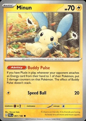 Minun 061/182 Paradox Rift Ungraded