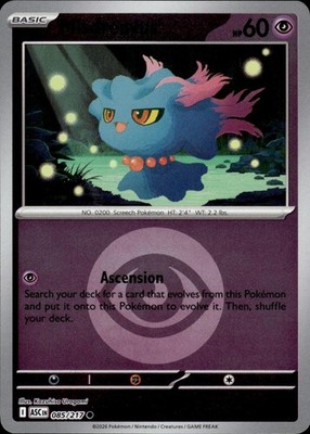Misdreavus (Energy Symbol Pattern) 085/217 Ascended Heroes Ungraded