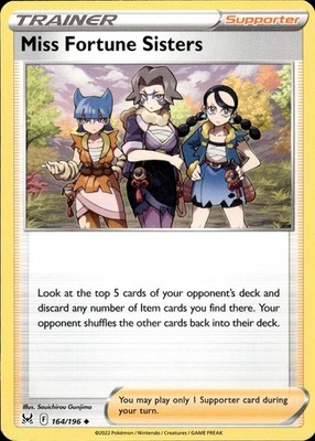 Miss Fortune Sisters 164/196 Lost Origin Ungraded