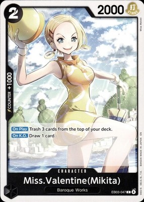 Miss.Valentine(Mikita) EB03-047 Extra Booster: One Piece Heroines Edition Ungraded