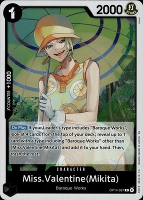 Miss.Valentine(Mikita) OP14-087 The Azure Sea's Seven Ungraded