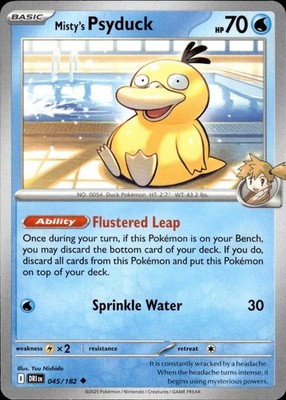 Misty's Psyduck 045/182 Destined Rivals Ungraded