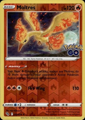 Moltres 012/078 Pokemon GO Ungraded