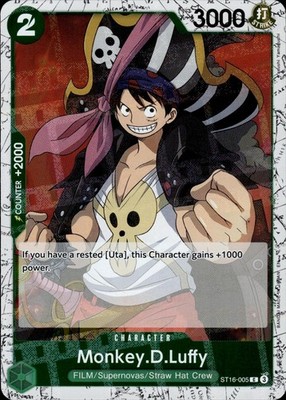 Monkey.D.Luffy (Pirate Foil) ST16-005 Premium Booster -The Best- Vol. 2 Ungraded
