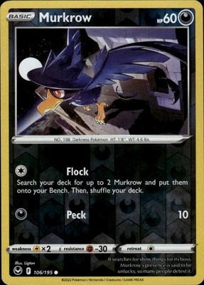 Murkrow 106/195 Silver Tempest Ungraded