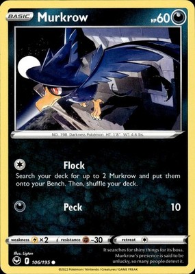 Murkrow 106/195 Silver Tempest Ungraded
