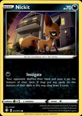 Nickit 047/072 Shining Fates Ungraded