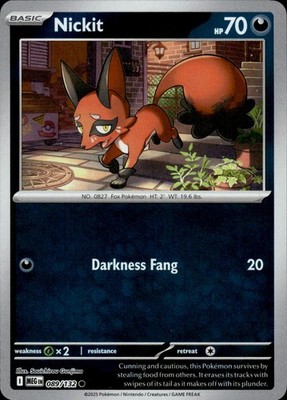 Nickit 089/132 Mega Evolution Ungraded