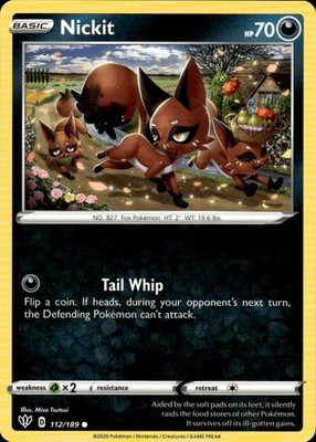 Nickit 112/189 Darkness Ablaze Ungraded