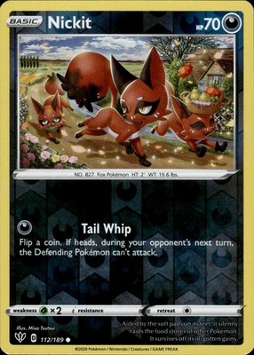 Nickit 112/189 Darkness Ablaze Ungraded