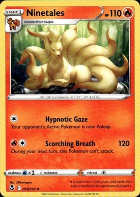 Ninetales 018/195 Silver Tempest Ungraded