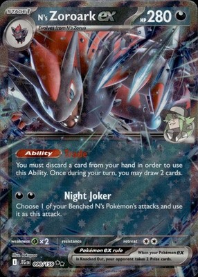 N's Zoroark ex 098/159 Journey Together Ungraded