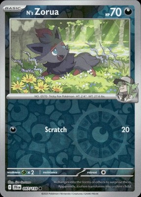 N's Zorua 097/159 Journey Together Ungraded
