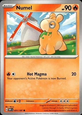 Numel 031/197 Obsidian Flames Ungraded
