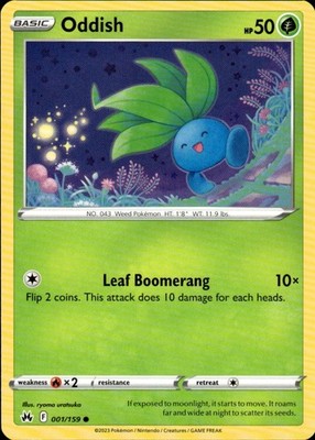 Oddish 001/159 Crown Zenith Ungraded