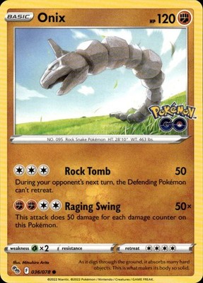 Onix 036/078 Pokemon GO Ungraded