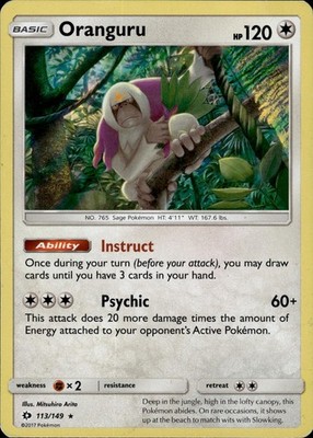 Oranguru 113/149 SM Base Set Ungraded