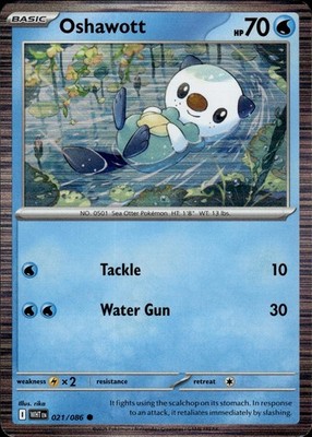 Oshawott 021/086 White Flare Ungraded