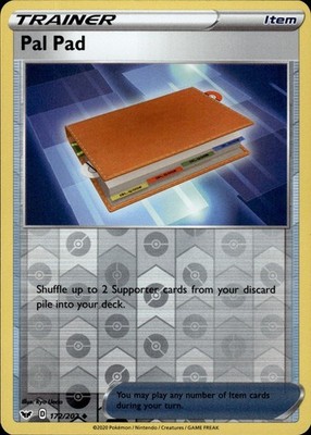 Pal Pad 172/202 Sword & Shield Ungraded