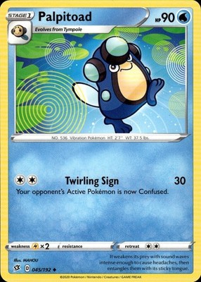 Palpitoad 045/192 Rebel Clash Ungraded