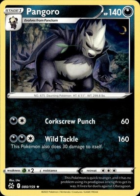 Pangoro 080/159 Crown Zenith Ungraded
