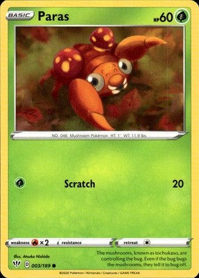 Paras 003/189 Darkness Ablaze Ungraded