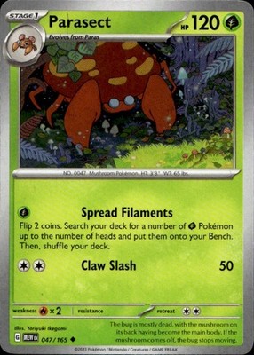 Parasect 047/165 151 Ungraded