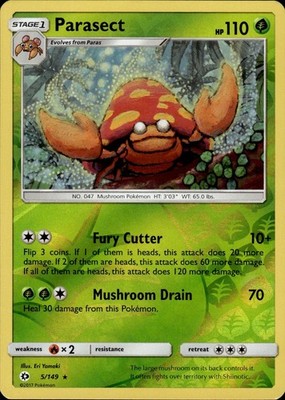 Parasect 5/149 SM Base Set Ungraded
