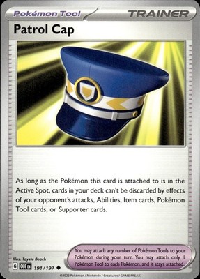 Patrol Cap 191/197 Obsidian Flames Ungraded