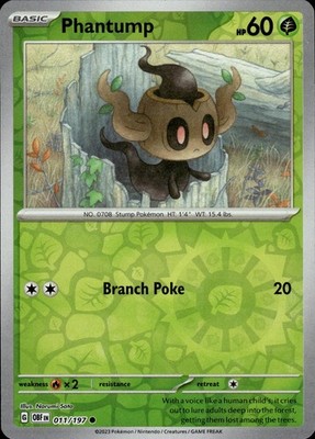 Phantump 011/197 Obsidian Flames Ungraded