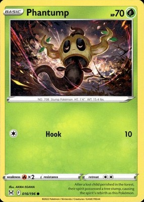 Phantump 016/196 Lost Origin Ungraded